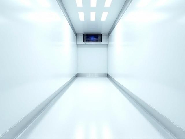 Interior of a clean, state-of-the-art refrigerated trailer with air circulation vents
